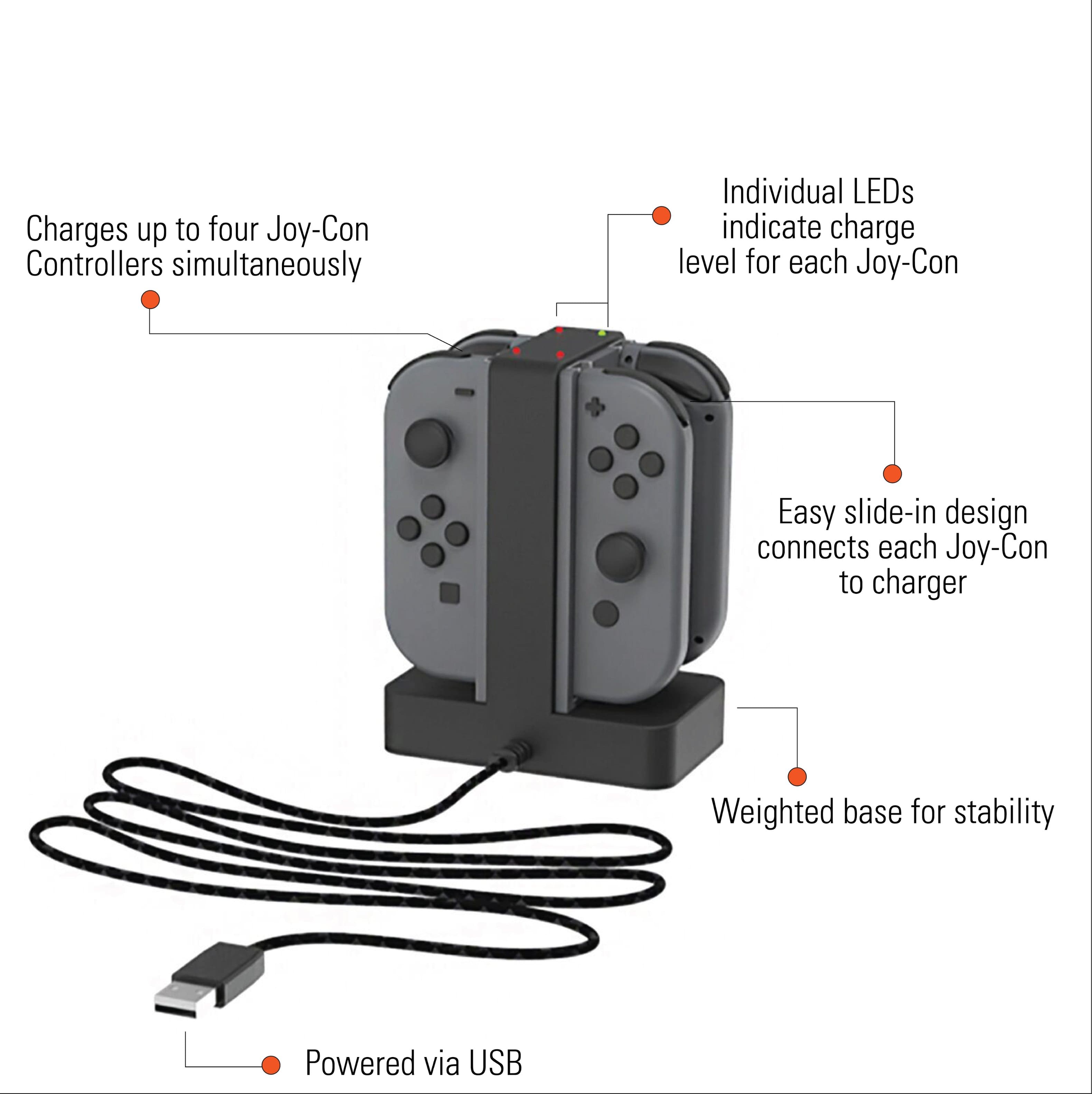 Alt View 11. PowerA - Joy-Con Charging Dock - Black.