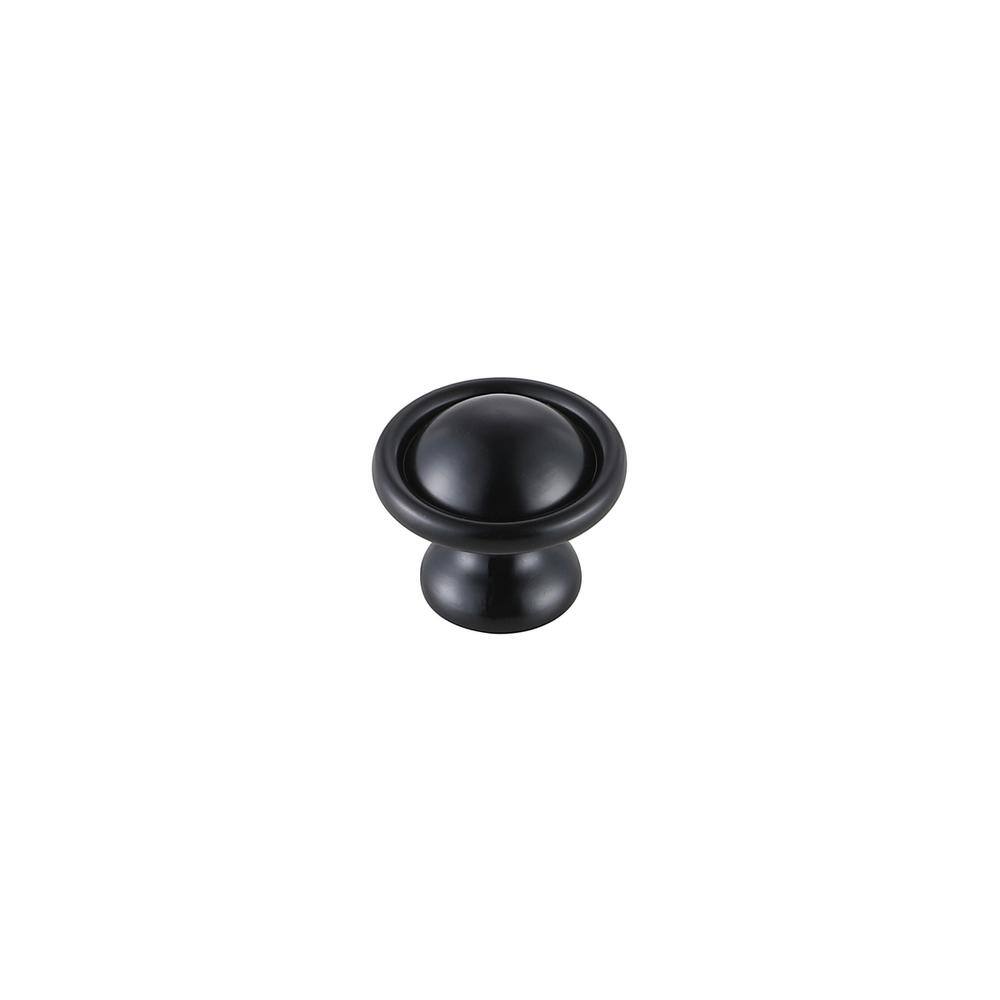 Back. Elegant Decor - Kadea 1.2" Diameter Matte Black Mushroom Knob Multipack (Set of 10) - Matte Black.