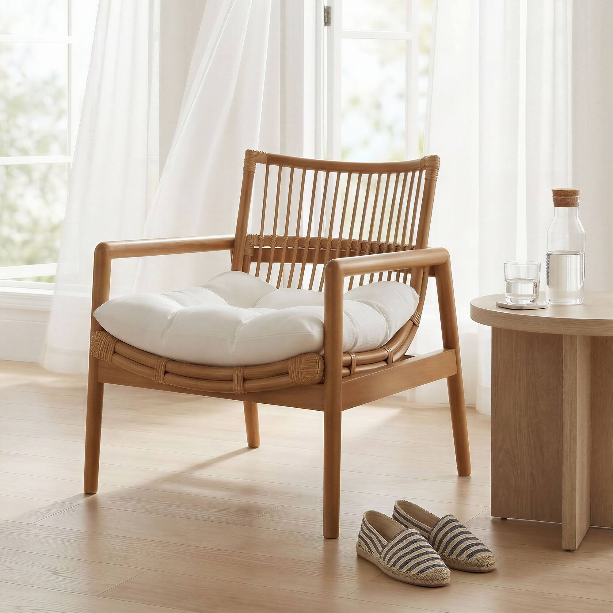 Alt View 2. Modway - Tula Wood Rattan Lounge Chair by Modway - Brown.