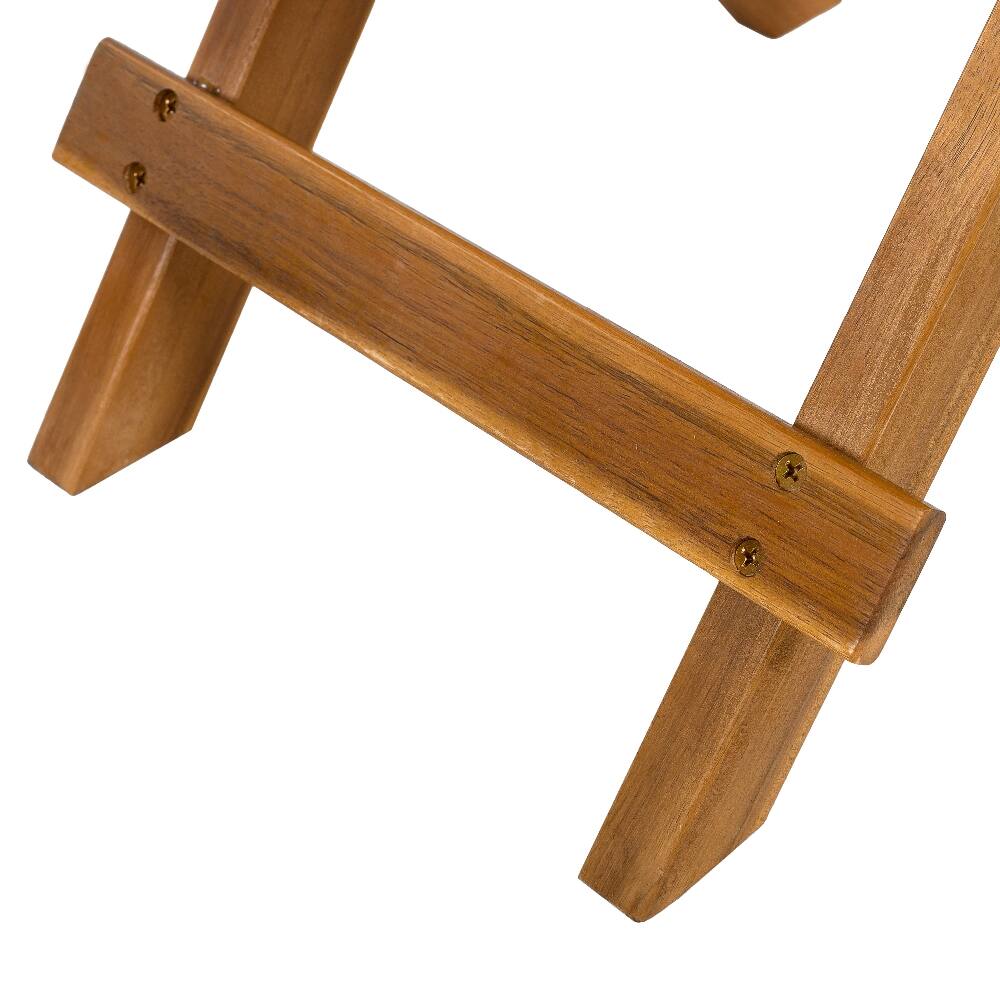 Alt View 9. Loheer - Loheer Foldable Acacia Wood Side Table Teak Finish Outdoor End Table No Assembly - Teak.