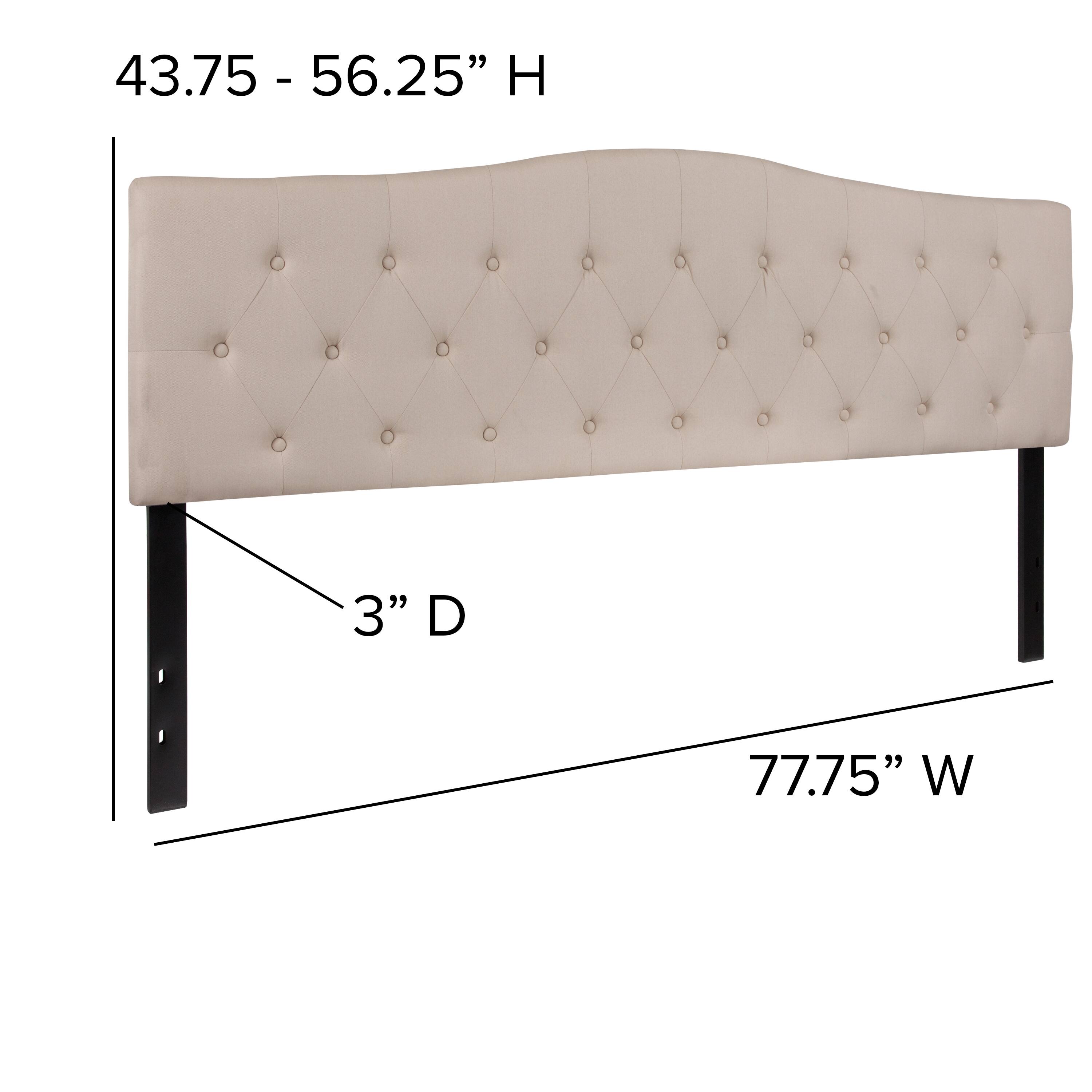 43.75 - 56.25" H  
3" D  
77.75" W