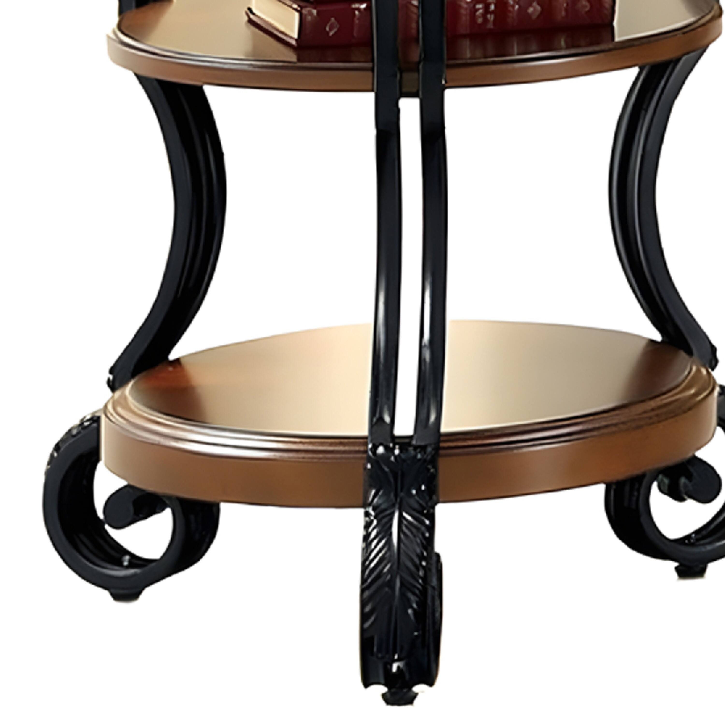 Alt View 3. Manhattan Lane - May Transitional Style Side Table - Brown Cherry.