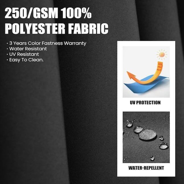 250/GSM 100% POLYESTER FABRIC

- 3 Years Color Fastness Warranty
- Water Resistant
- UV Resistant
- Easy To Clean

UV PROTECTION
WATER-REPELLENT