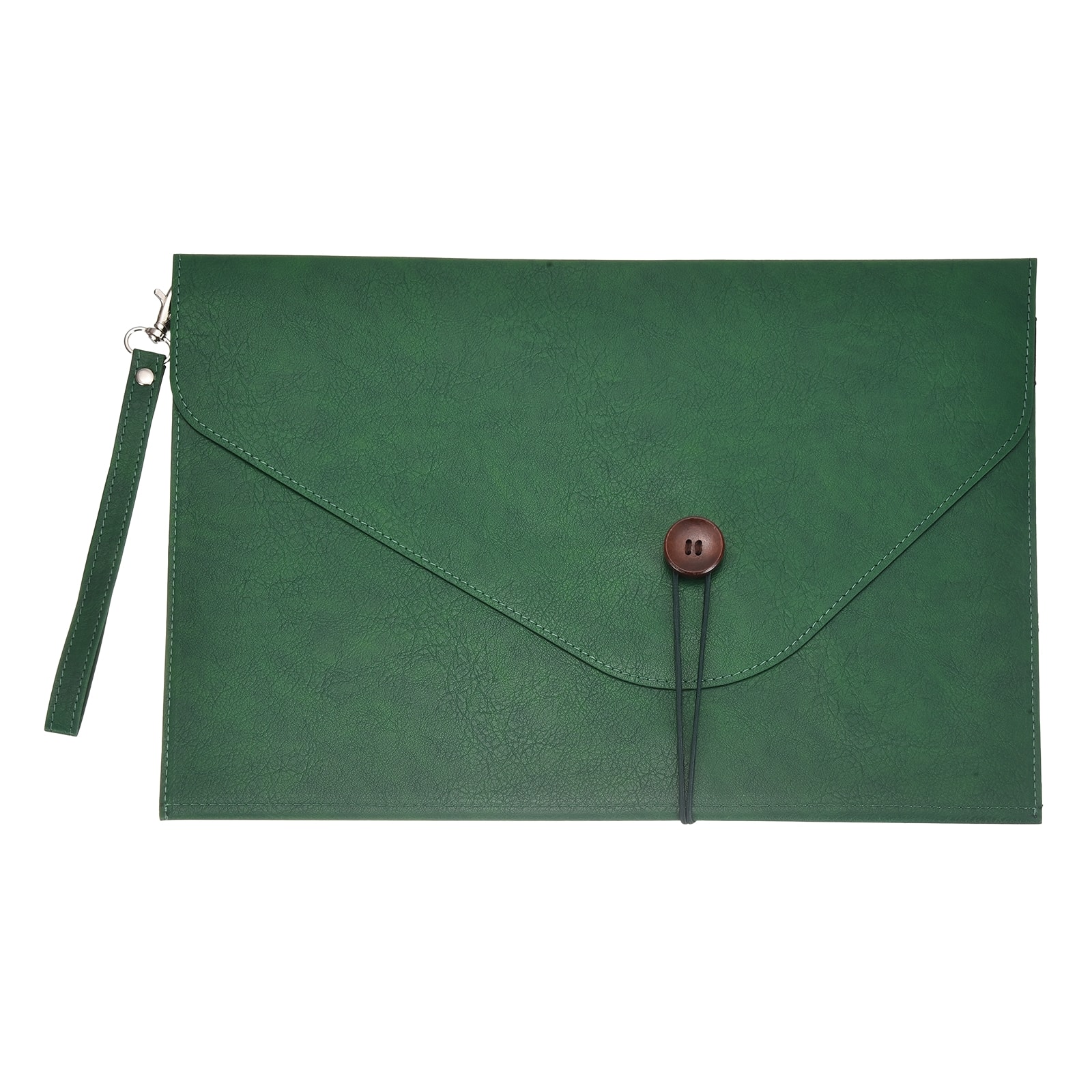 "Unique Bargains - Leather Folder, 14x10"" Leather Document Holder PU Pouch Bag Portfolio Organizer Waterproof for Travel Men - Green" price history on PriceWatchPro