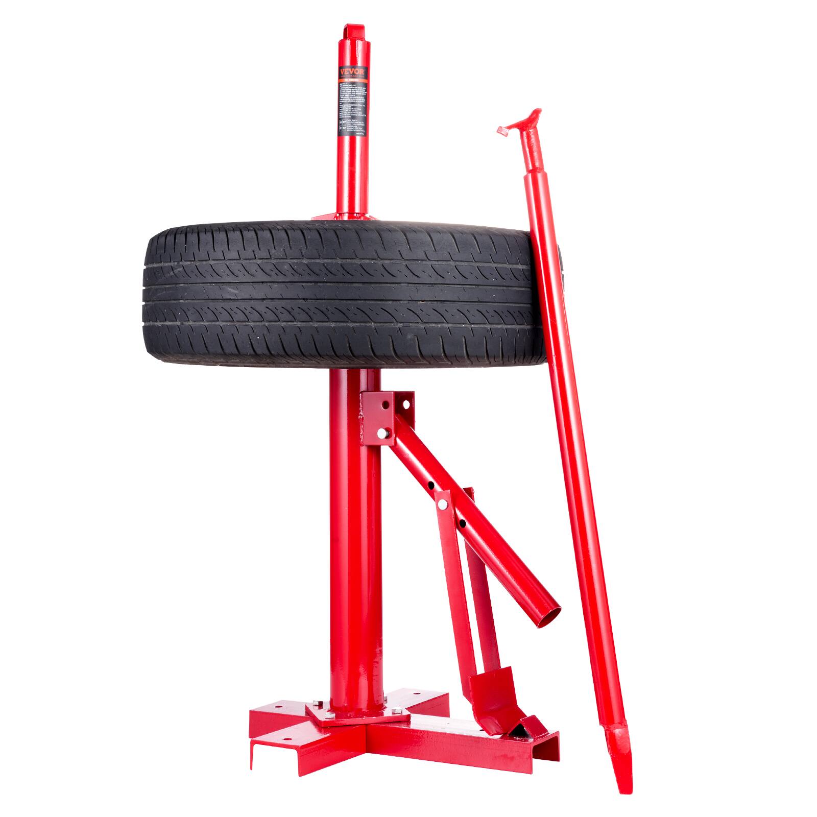 Alt View 5. VEVOR - Manual Tire Changer, Portable Hand Bead Breaker Mounting Tool for 203 - 406 mm Tires, Compatible with Car Truck Trailer - Red.