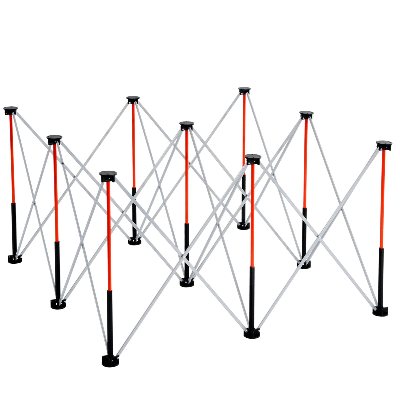 Alt View 5. VEVOR - Portable Folding Workstand, 4.15 x 4.15 ft Collapsible Workbench, 3500 lbs Weight Capacity - Orange.