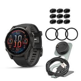 Garmin - fenix 8 AMOLED Sapphire 43mm Smartwatch Bundle - Black - (2024)