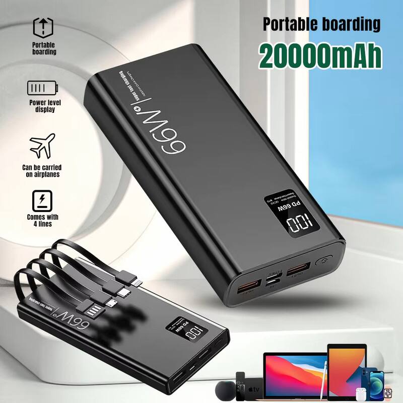 Portable boarding Power level display Can be carried on airplanes Comes with 4 lines

20000mAh

M99

M99 PD

001