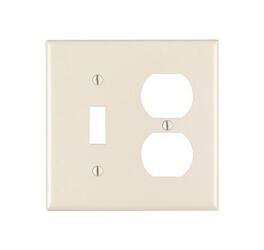 Leviton - 2-Gang Combination Wall Plate, 1 Toggle & 1 Duplex - White