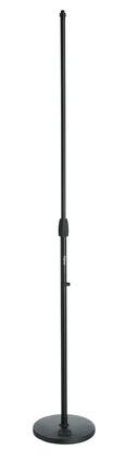 Gator Frameworks - Standard Round Base Mic Stand w/ 10" Weighted Base, Adjustable Height 36–65", Cable Management & Soft Grip Twist Clutch