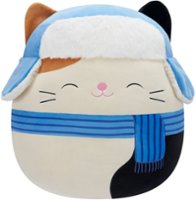 Jazwares - Squishmallows 16" Plush - Holiday Cat in Blue Scarf - Cam - Front_Zoom
