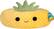 Angle. Jazwares - Squishmallows 30" Pet Bed - Maui the Pineapple - Large.