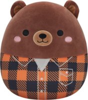 Jazwares - Squishmallows 16" Plush - Harvest Squad Brown Bear in Jacket - Omar - Front_Zoom