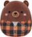 Front Zoom. Jazwares - Squishmallows 16" Plush - Harvest Squad Brown Bear in Jacket - Omar.