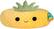 Angle. Jazwares - Squishmallows 20-Inch Pet Bed - Maui the Pineapple - Small.