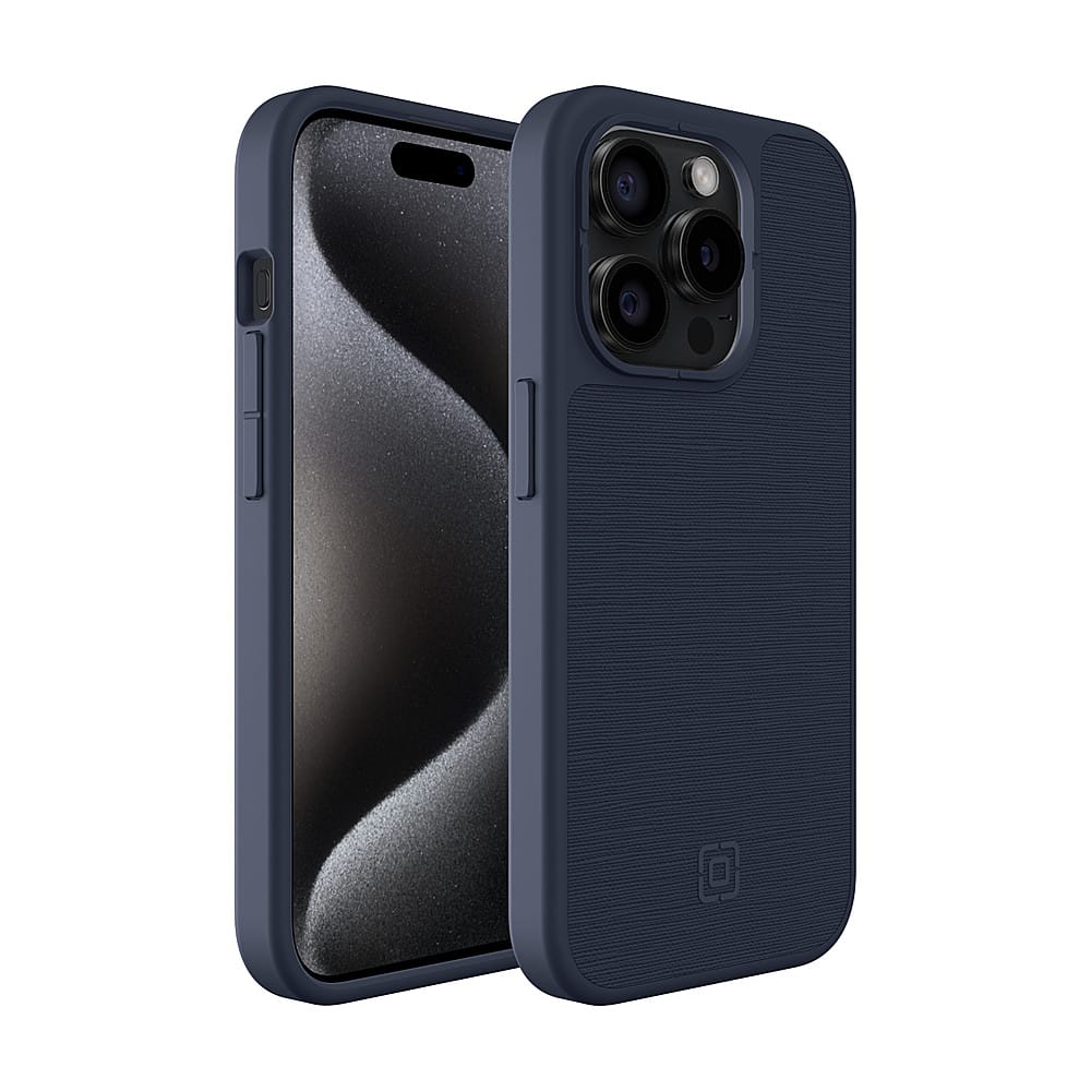 Incipio Cru. Protective Hard Shell Case With Magsafe For Apple Iphone 15 Pro - Navy Canvas ...