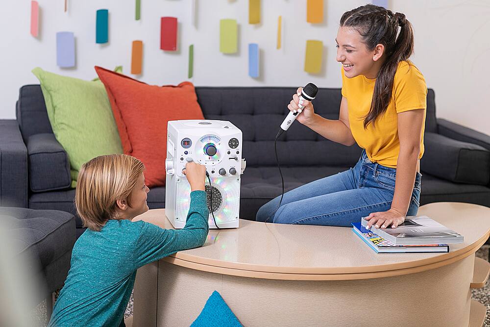 Singing Machine Bluetooth & CD+G Karaoke System White SML385UW Best Buy