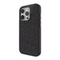 ZAGG - London Snap MagSafe Compatible Case with Stylish Fabric Exterior for Apple iPhone 15 Pro - Black
