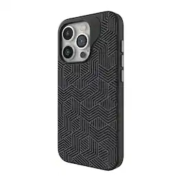 ZAGG - London Snap MagSafe Compatible Case with Stylish Fabric Exterior for Apple iPhone 15 Pro - Black