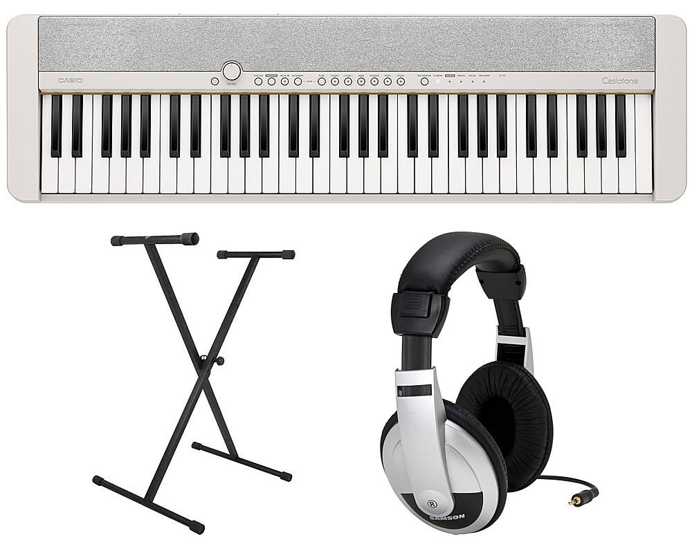 Casio CT-S1WE Premium Pack with 61 Key Keyboard, Stand, AC Adapter, and  Headphones White CAS CTS1WE PPK - Best Buy