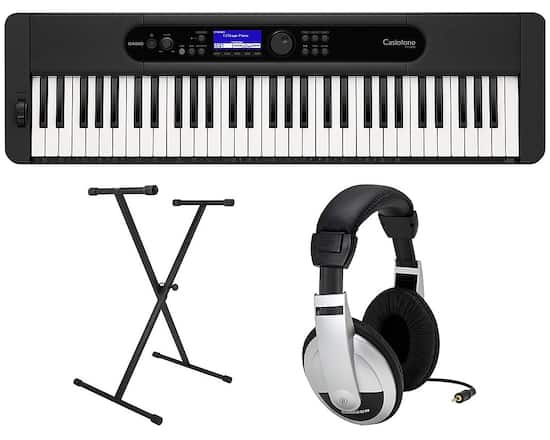 Casio CT S400 Premium Pack with 61 Key Keyboard Stand AC