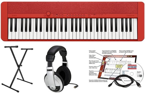 CT-S1RD, Casiotone 61 Key Red Portable Keyboard
