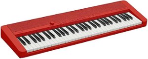 Casio CT-S1 Portable Keyboard with 61 Keys - Red - Front_Zoom
