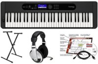 Casio - CT-S400 EPA 61 Key Keyboard with Stand, AC Adapter, Headphones, and Software - Black