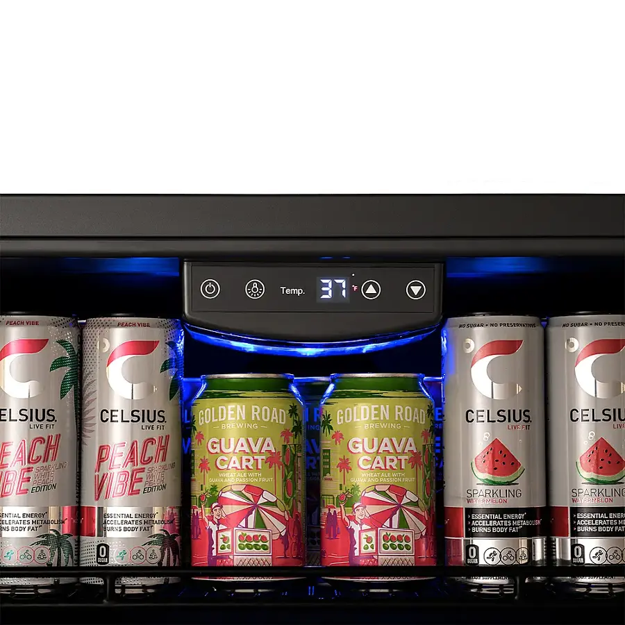 Alt View 17. NewAir - 24” 177-Can Beverage Refrigerator Cooler with Adjustable Shelves.