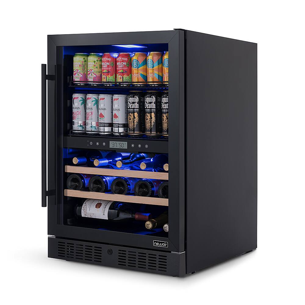 Alt View 16. NewAir - 24" 24 Bottle & 100 Can Wine and Bever Refrigerator with Splitshelf Adjustable Racks.