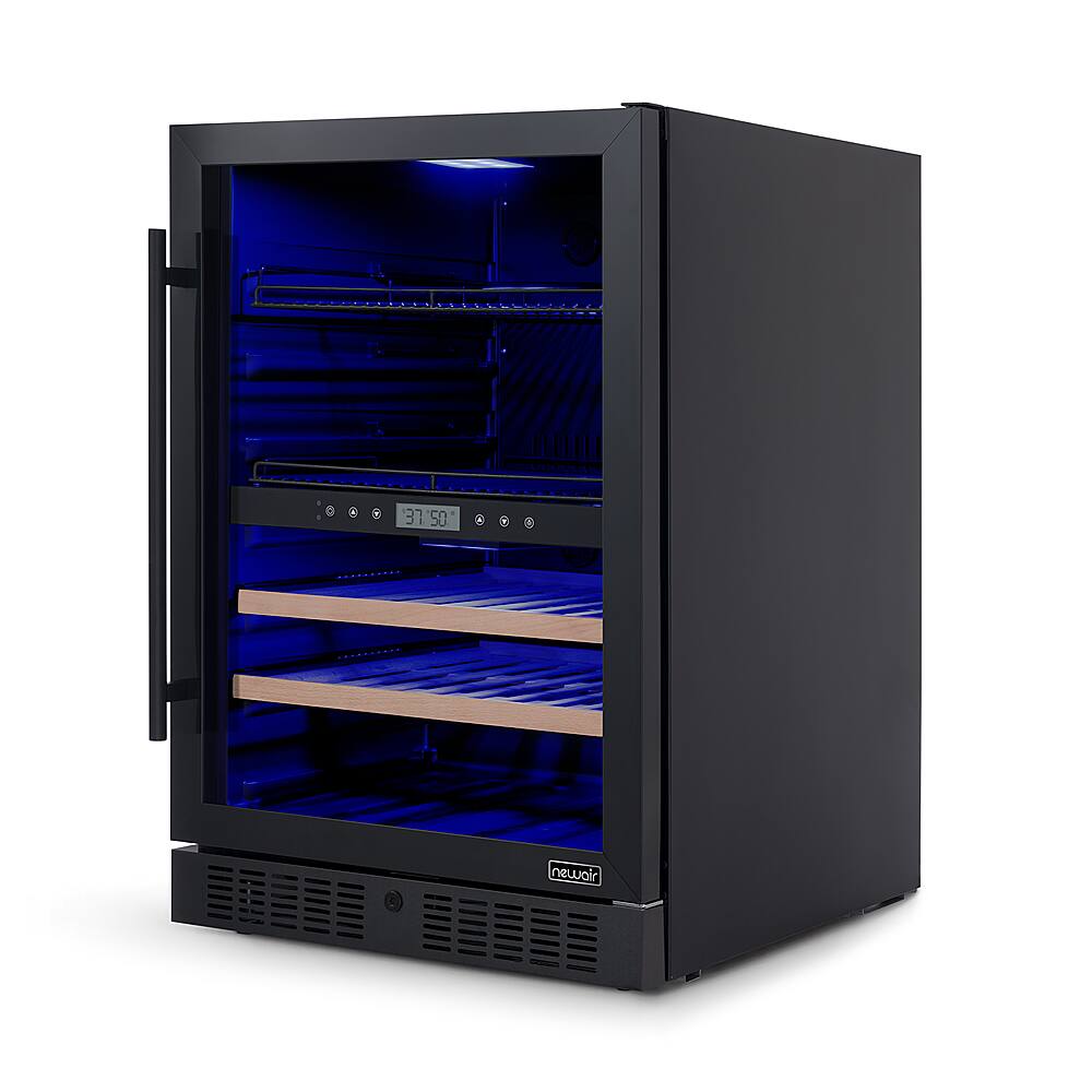 Alt View 21. NewAir - 24" 24 Bottle & 100 Can Wine and Bever Refrigerator with Splitshelf Adjustable Racks.