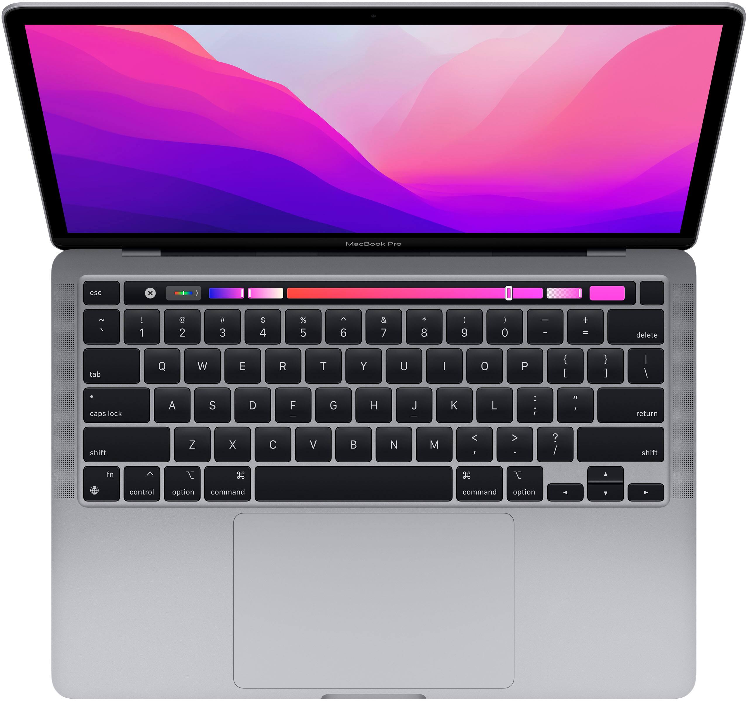 Alt View 11. Apple - Geek Squad Certified Refurbished MacBook Pro 13.3" Laptop - Apple M2 chip - 16GB Memory - 1TB SSD - Space Gray.
