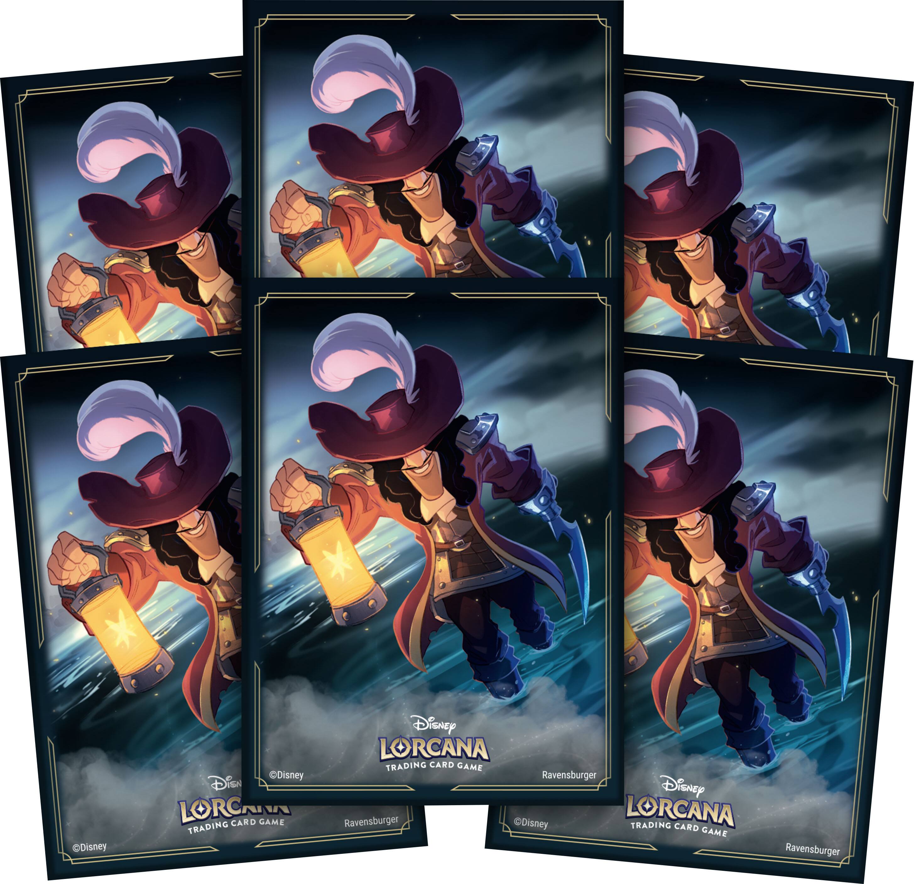 Alt View 11. Disney - Lorcana Card Sleeve Pack (Captain Hook).