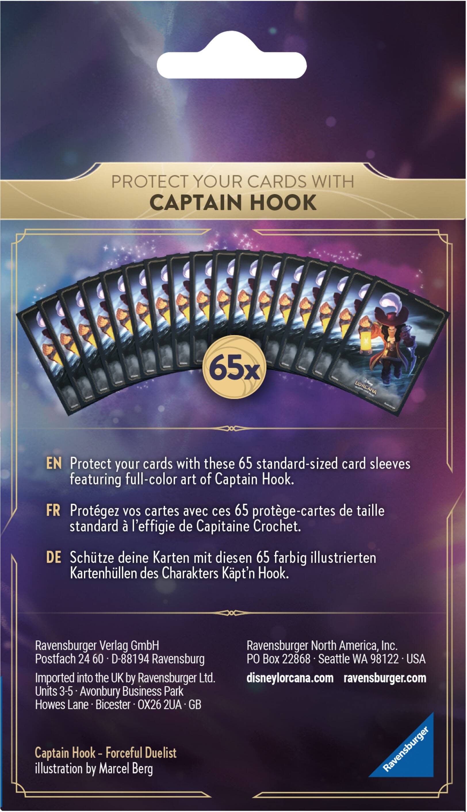 Alt View 12. Disney - Lorcana Card Sleeve Pack (Captain Hook).