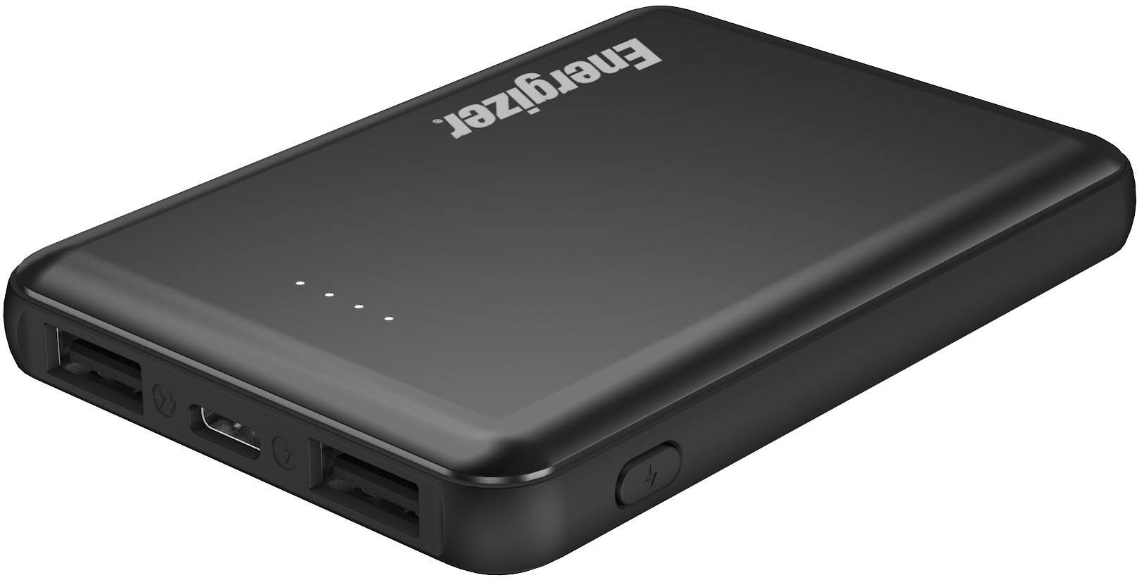 Alt View 1. Energizer - MAX 5,000 mAh Ultra-Slim, 3-Port USB-C High Speed Universal Portable Charger Power bank, Charges Three Devices at Once - Black.