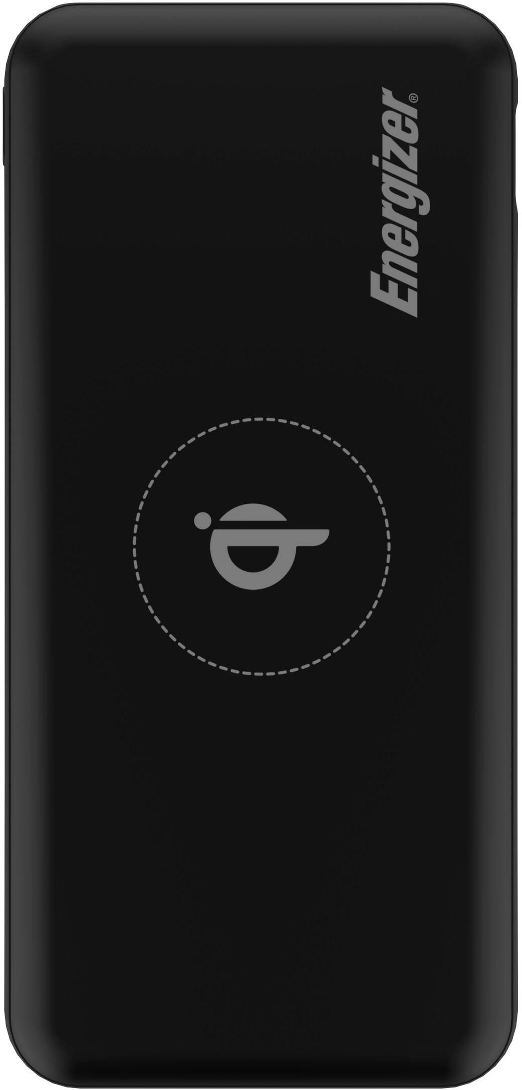 Alt View 2. Energizer - Ultimate Lithium 10,000 mAh 20W USB-C PD & 15W Qi Wireless 4-Port Portable Battery Charger Power Bank with LCD Display - Black.
