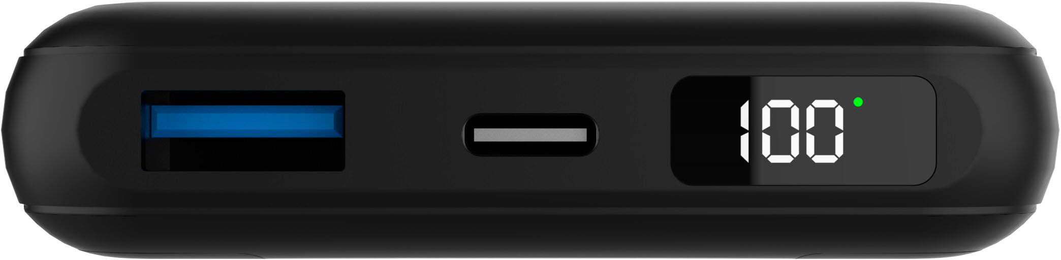Alt View 3. Energizer - Ultimate Lithium 10,000 mAh 20W USB-C PD & 15W Qi Wireless 4-Port Portable Battery Charger Power Bank with LCD Display - Black.