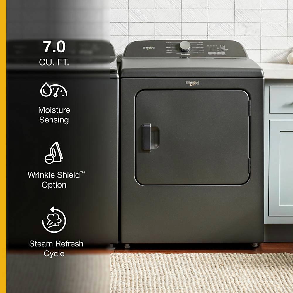 Best Buy Whirlpool 7.0 Cu. Ft. Gas Dryer with Moisture Sensor Volcano