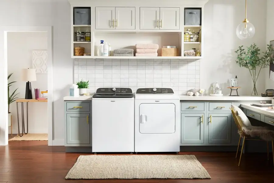 Alt View 15. Whirlpool - 5.3 Cu. Ft. High Efficiency Top Load Washer with Deep Water Wash Option - White.