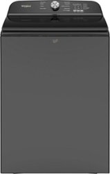 Whirlpool - 5.3 Cu. Ft. High Efficiency Top Load Washer with Deep Water Wash Option - Volcano Black - Front_Zoom