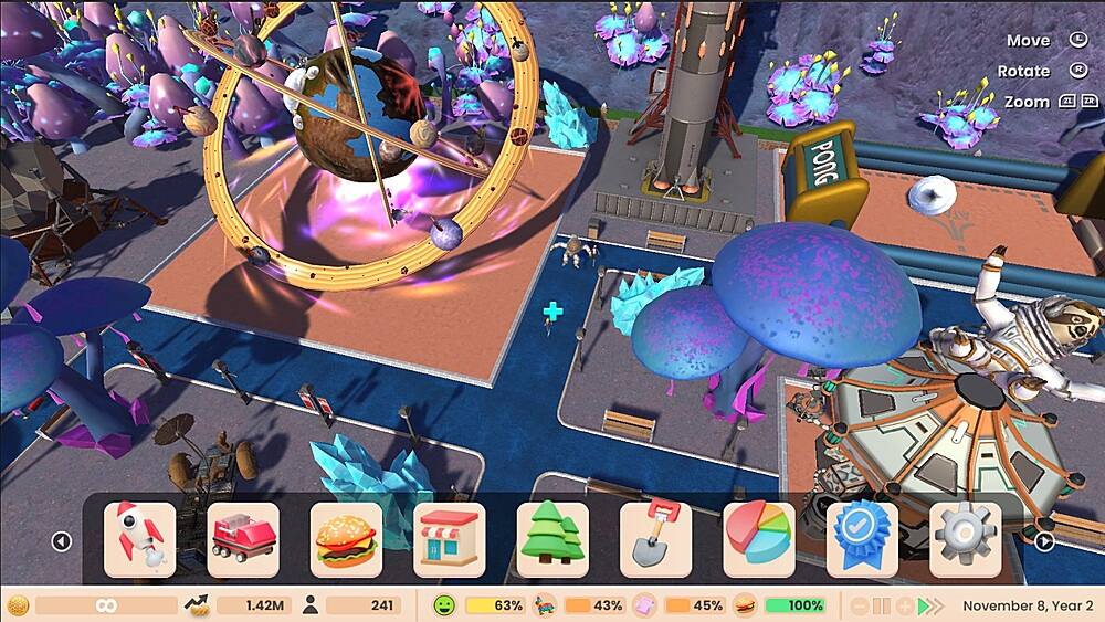 Left. Atari - Rollercoater Tycoon Adventures.