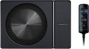 KENWOOD -Compact 8" Subwoofer with Enclosure and integrated 250W Amplifier - Black - Front_Zoom