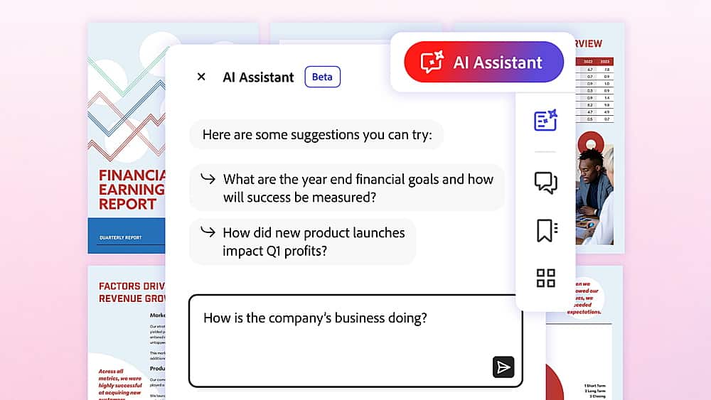 Here are some suggestions you can try:
1. Financial Earing Report: What are the year-end financial goals and how will success be measured?
2. Quarterly Report: How did new product launches impact Q1 profits?
3. Factors Driving Revenue Growth: What marketing strategies have been implemented, and how have they contributed to the company's success?
4. Our Targeted Acquisitions: How have our acquisitions of new businesses impacted our overall performance?
5. Across all Metrics, We Were Highly Successful: How have we met or exceeded our expectations in all areas of the company?