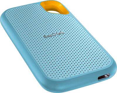 SANDISK Extreme Portable 4TB External USB C NVMe SSD Sky Blue SANDISK Extreme Portable 4TB External USB C NVMe SSD Sky Blue