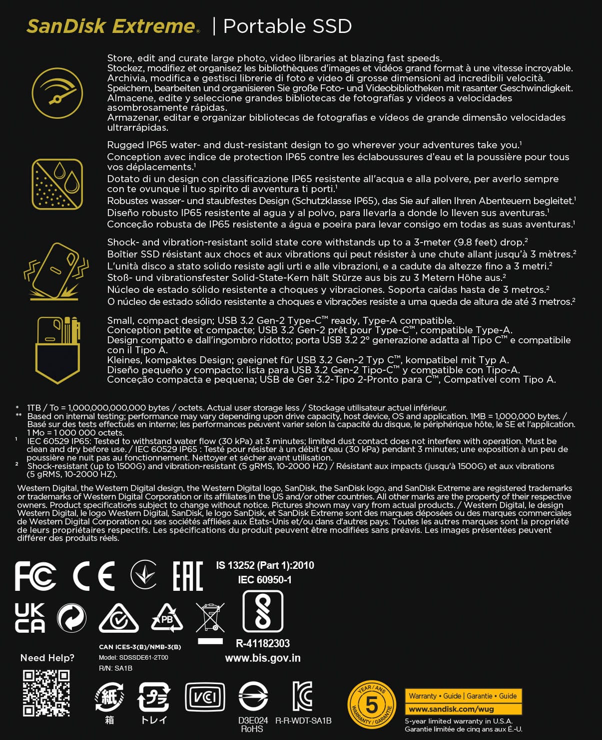 Alt View 14. SanDisk - Extreme Portable 2TB External USB-C NVMe SSD - Sky Blue.