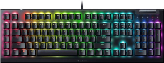 Alt View Zoom 11. Razer - BlackWidow V4 X Full Size Wired Mechanical Green Switch Gaming Keyboard with Chroma RGB - Black.