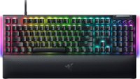 Razer - BlackWidow V4 Full Size Wired Mechanical Green Switch Gaming Keyboard with Chroma RGB - Black - Front_Zoom