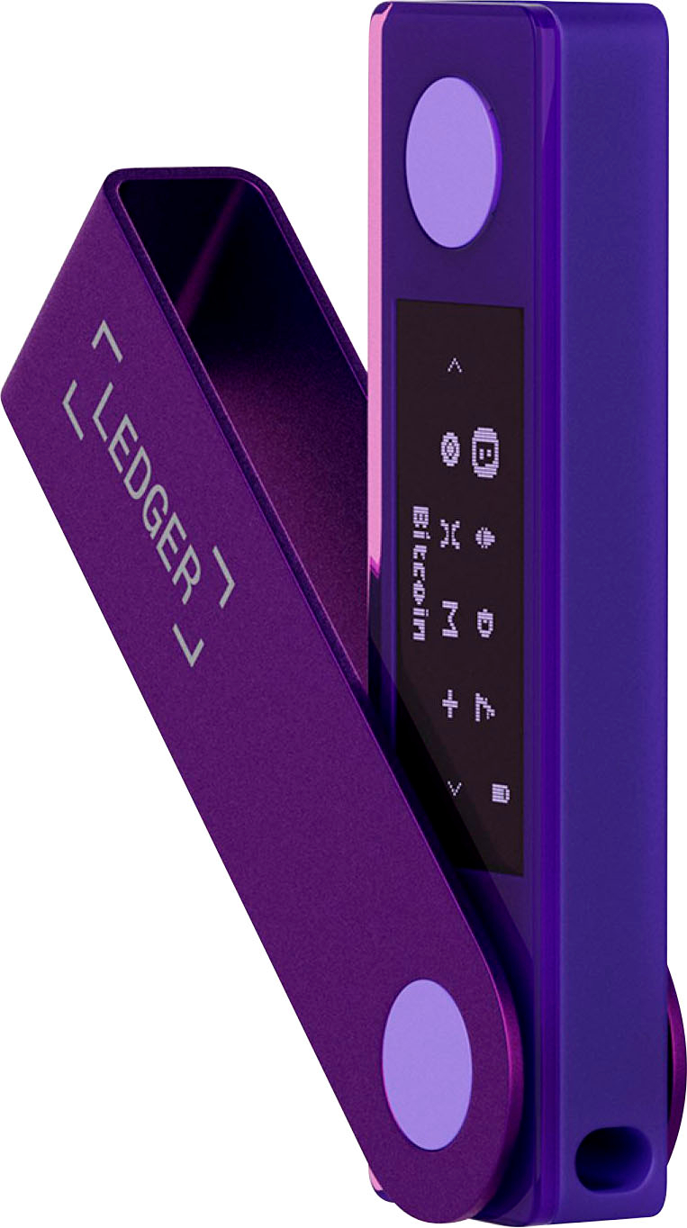 Ledger Nano X Crypto Hardware Wallet Bluetooth Amethyst Purple NX Amethyst  Purple - Best Buy