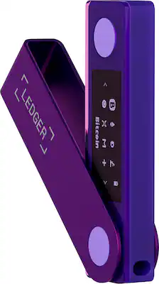 Front. Ledger - Nano X Crypto Hardware Wallet - Amethyst Purple.