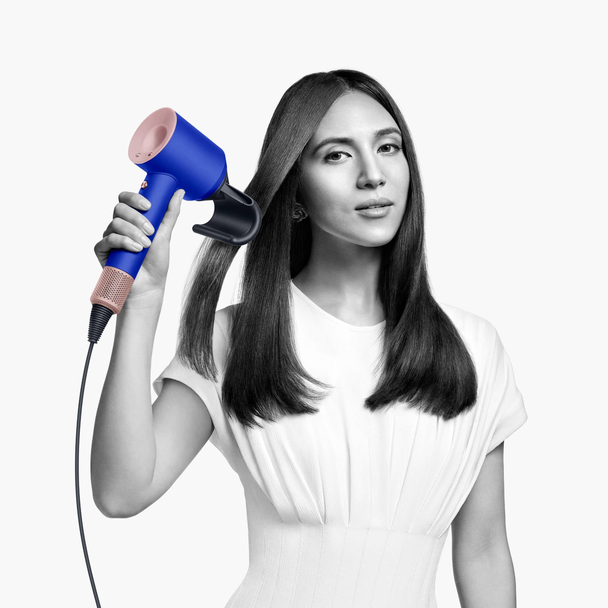 Alt View 13. Dyson - Supersonic Hair Dryer - Ultra blue/Blush pink.